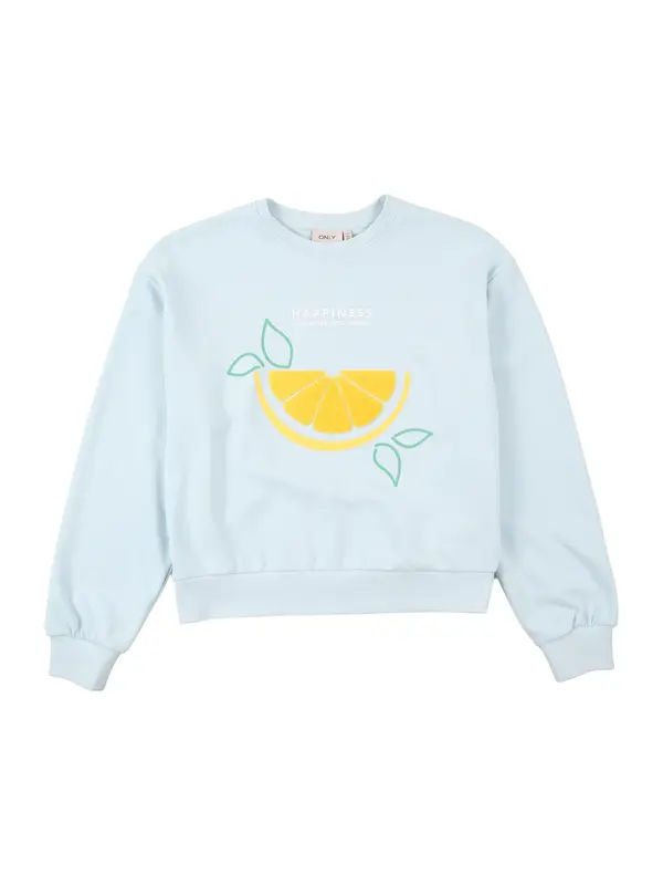 ONLY GIRLS ONLY GIRLS Sweater majica 'KOGTERRA'  cijan plava / pastelno plava / žuta