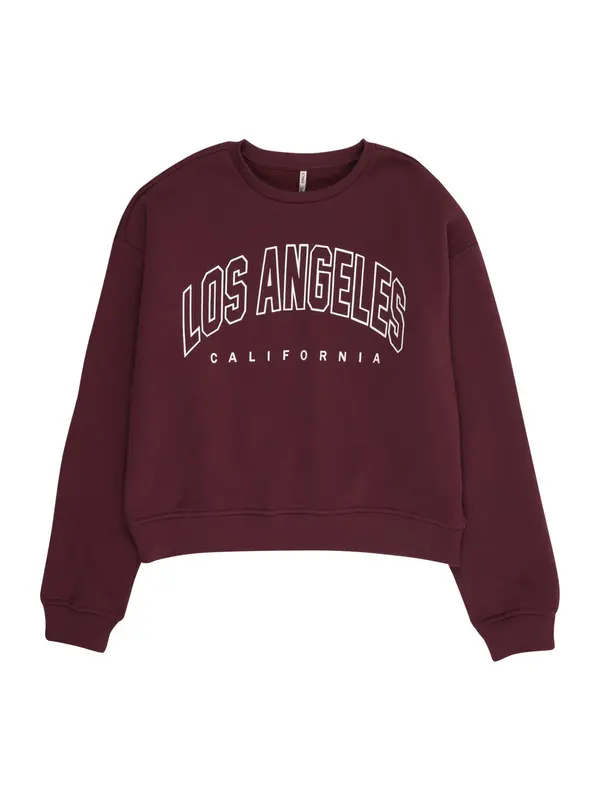 ONLY GIRLS ONLY GIRLS Sweater majica  ljubičasto crvena / bijela