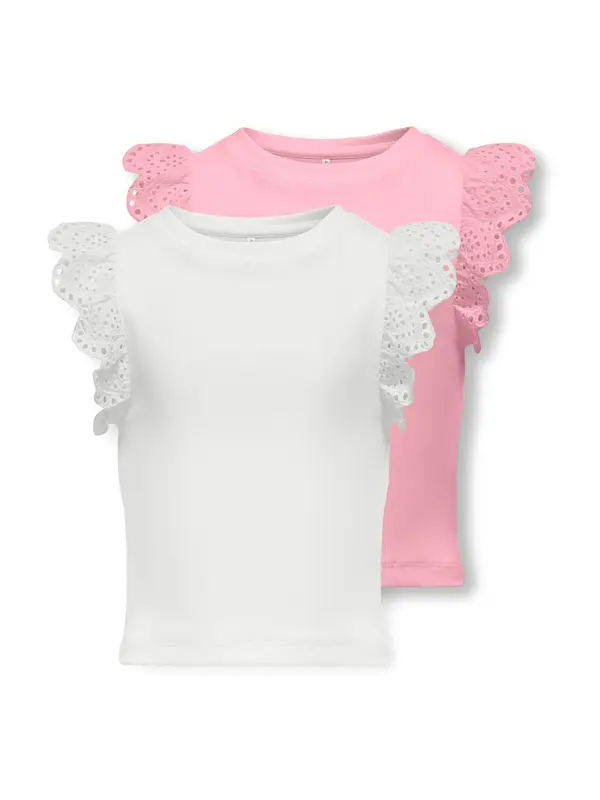 ONLY GIRLS ONLY GIRLS Top 'KOGDrea'  svijetloroza / bijela