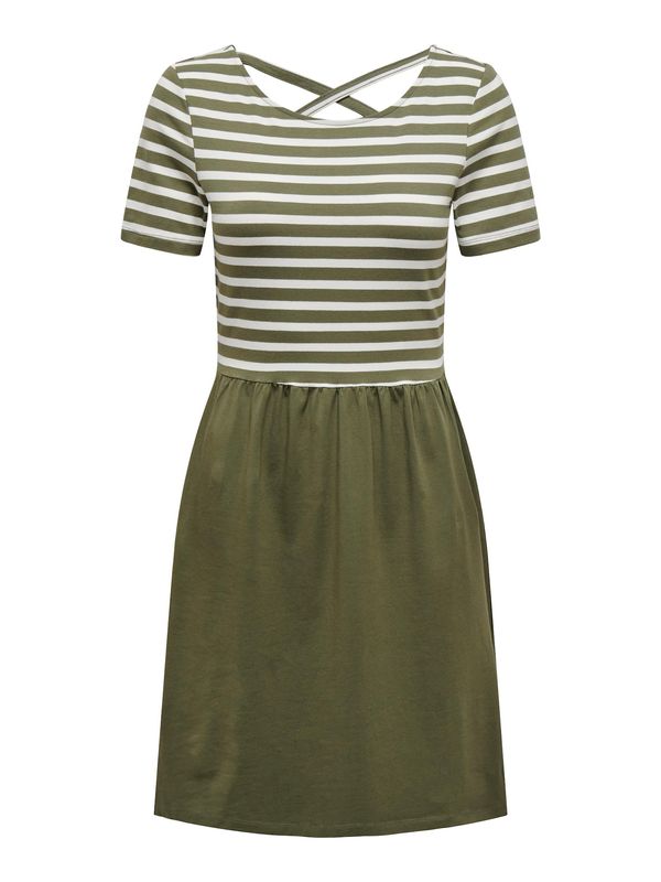 ONLY ONLY Haljina 'FLONOL'  maslinasta / prljavo bijela