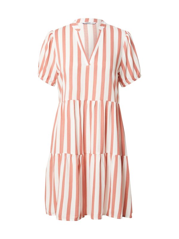 ONLY ONLY Haljina 'NOVA LIFE'  koraljna / bijela