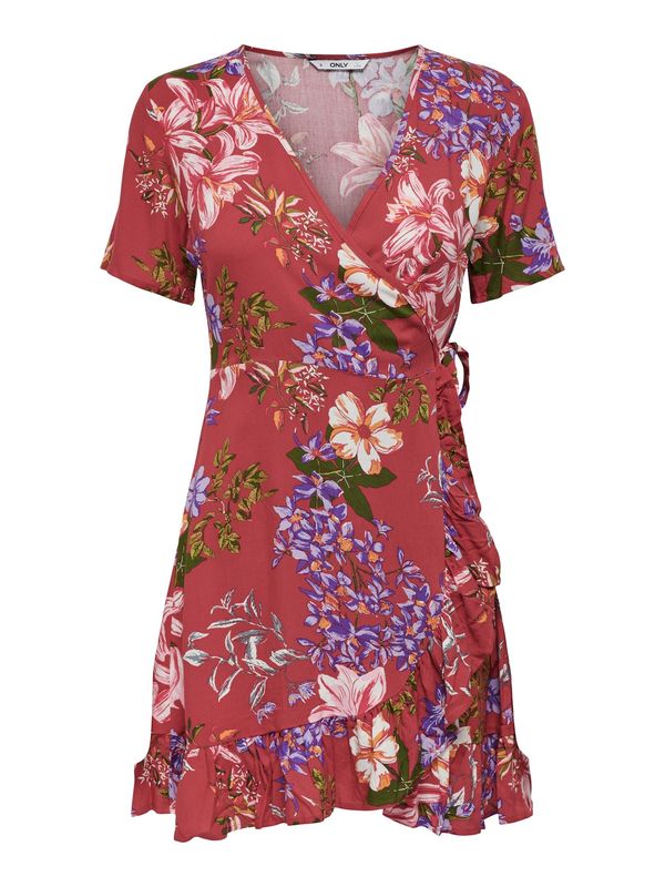 ONLY ONLY Haljina 'NOVA'  zelena / tamno ljubičasta / krvavo crvena / bijela