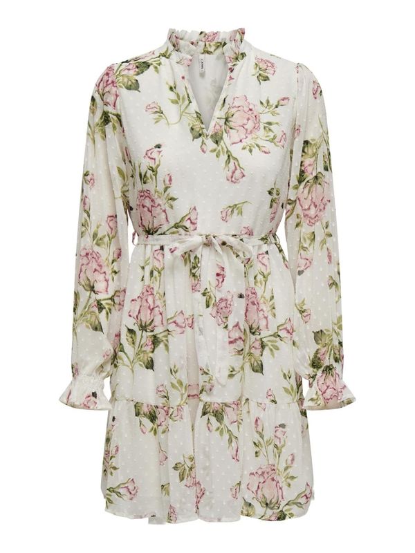 ONLY ONLY Haljina 'ROSEY'  svijetlozelena / tamno zelena / svijetloroza / bijela