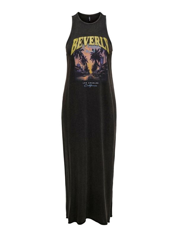 ONLY ONLY Haljina  žuta / tamno ljubičasta / narančasta / crna melange