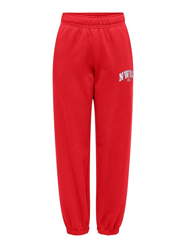 ONLY ONLY Hlače 'ONLDEBORAH'  crvena / bijela