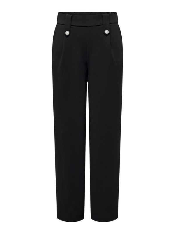 ONLY ONLY Hlače s naborima 'ONLSania'  crna / biserno bijela