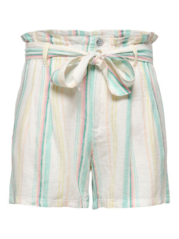 ONLY ONLY Hlače s naborima  svijetložuta / menta / prljavo roza / bijela