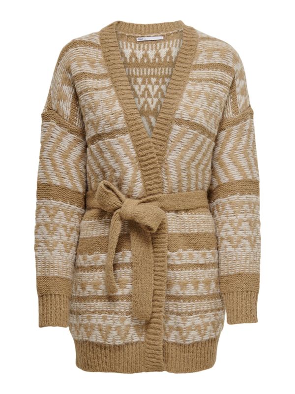 ONLY ONLY Kardigan  toplo smeđa / bijela