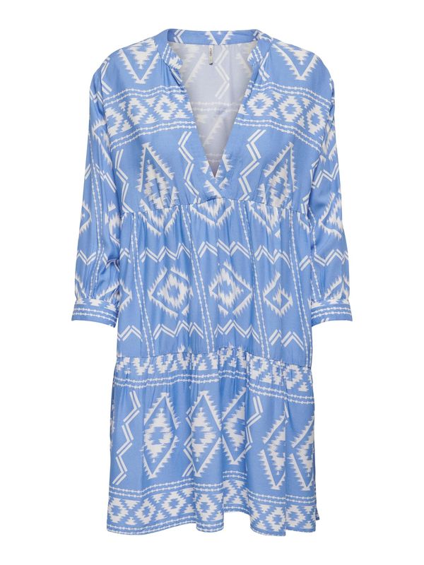 ONLY ONLY Košulja haljina 'Ally Athena'  sivkasto plava / bijela