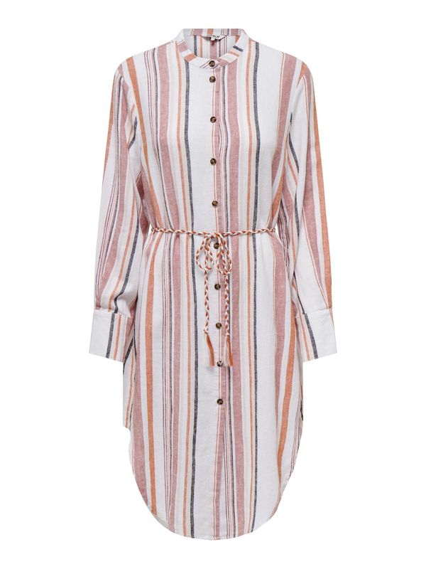 ONLY ONLY Košulja haljina 'OHIO'  mornarsko plava / svijetlonarančasta / prljavo roza / prljavo bijela