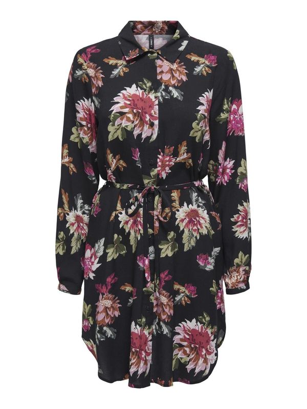 ONLY ONLY Košulja haljina 'ONLNOVA'  smeđa / sivkasto ljubičasta (mauve) / roza / crna