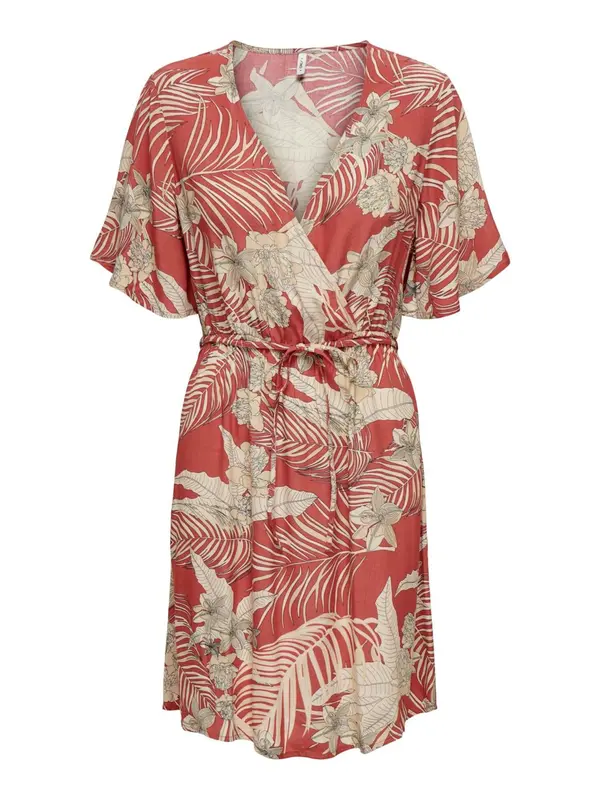 ONLY ONLY Ljetna haljina 'ONLPalina'  bež / narančasto crvena / crna