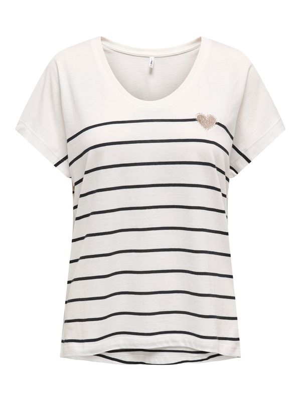 ONLY ONLY Majica  crna / bijela