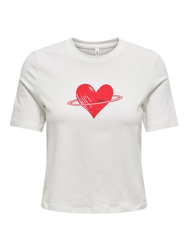 ONLY ONLY Majica  crvena / crna / bijela