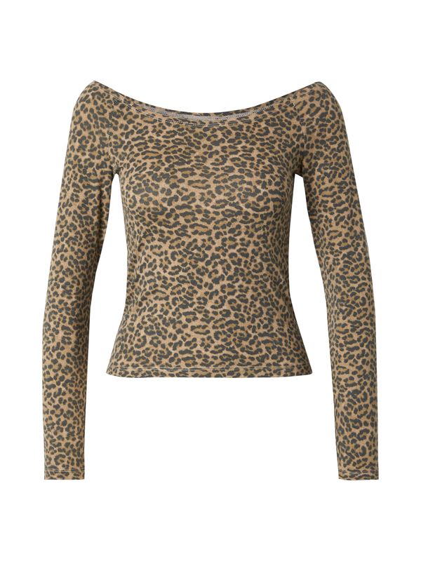 ONLY ONLY Majica  karamela / moka smeđa / crna