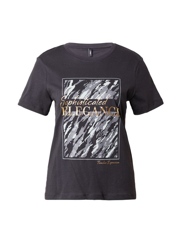 ONLY ONLY Majica 'ONLALLIE'  zlatna / crna / srebro