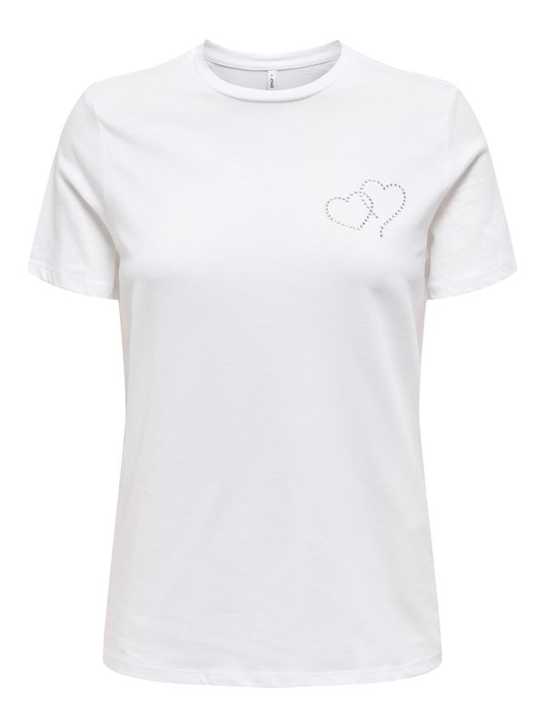 ONLY ONLY Majica 'ONLARIANA'  srebro / bijela