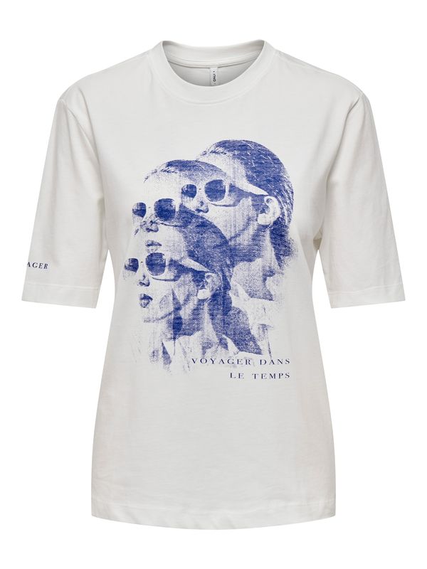 ONLY ONLY Majica 'ONLCAROL'  plava / bijela