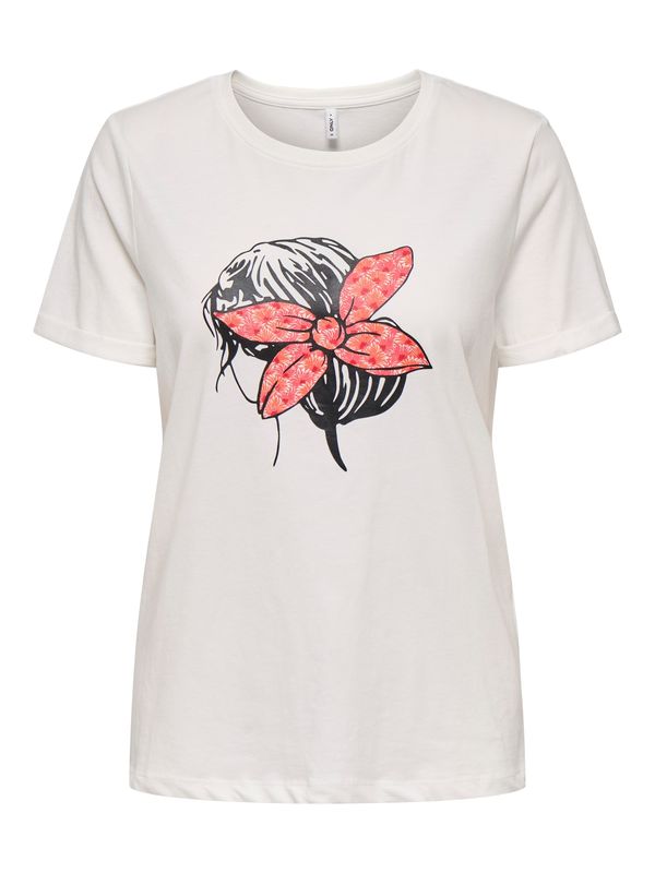 ONLY ONLY Majica 'ONLCARRIE'  narančasta / roza / crna / bijela