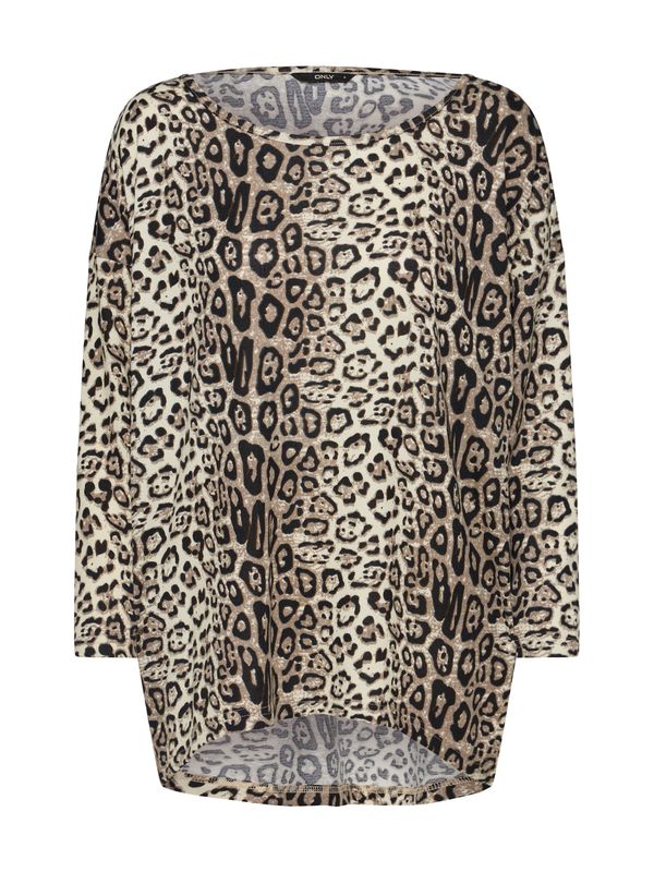 ONLY ONLY Majica 'ONLElcos'  bež / svijetlosmeđa / tamno smeđa