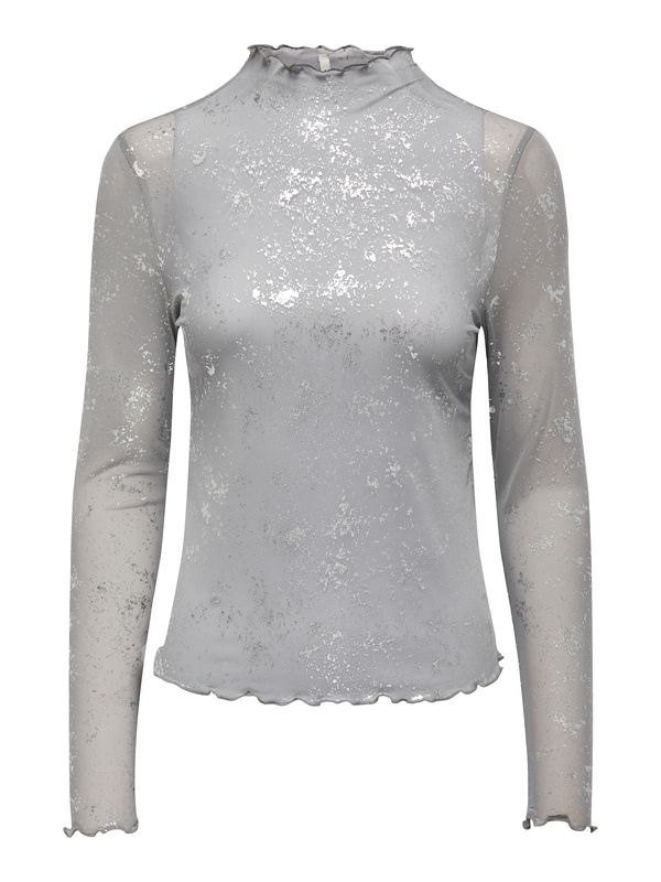 ONLY ONLY Majica 'ONLERICA LIFE'  siva / srebro