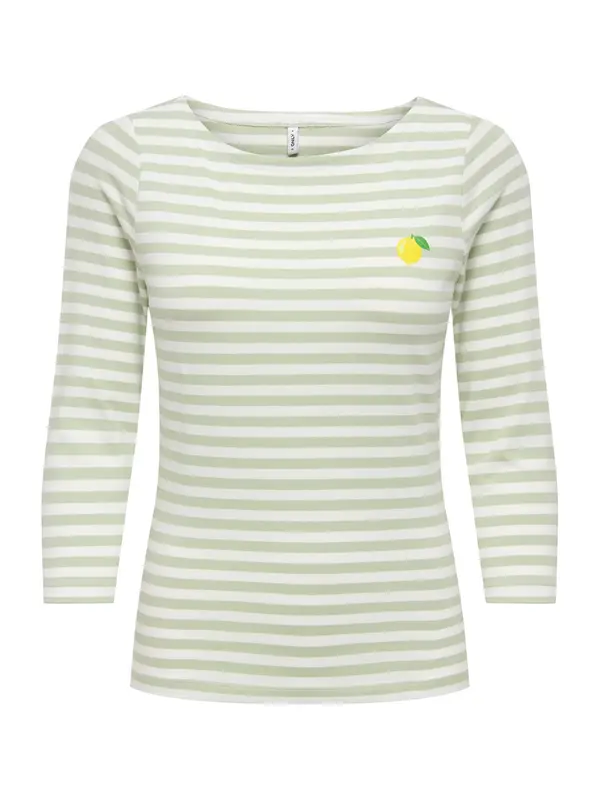 ONLY ONLY Majica 'ONLFIFI'  pastelno zelena / bijela