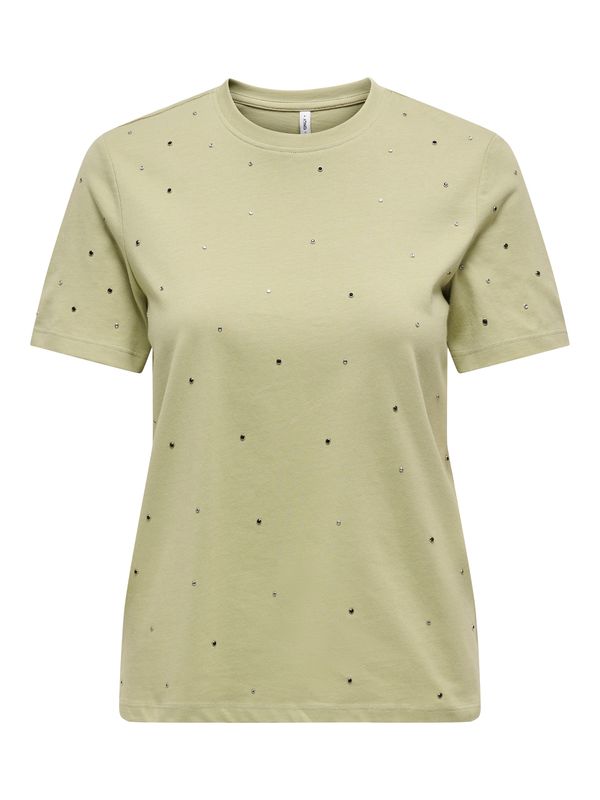 ONLY ONLY Majica 'ONLGLOBE'  sivkasto zelena