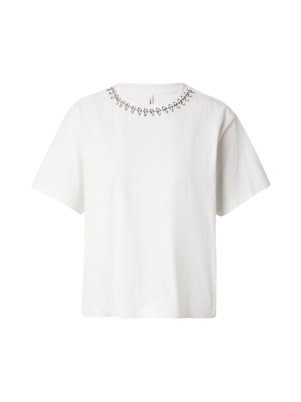 ONLY ONLY Majica 'ONLKIARA'  srebro / bijela