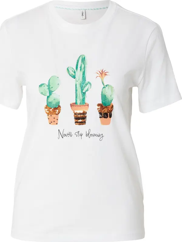 ONLY ONLY Majica 'ONLKITA'  bronca / menta / bijela