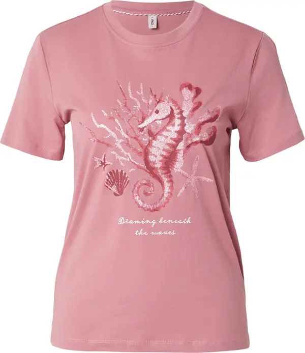 ONLY ONLY Majica 'ONLKITA'  roza / rosé / srebro