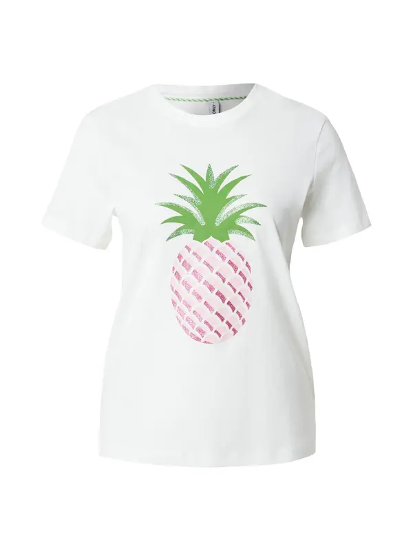 ONLY ONLY Majica 'ONLKITA'  svijetlozelena / ljubičasta / pastelno ljubičasta / bijela