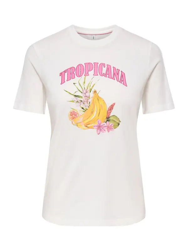 ONLY ONLY Majica 'ONLKITA'  žuta / travnato zelena / roza / prljavo bijela