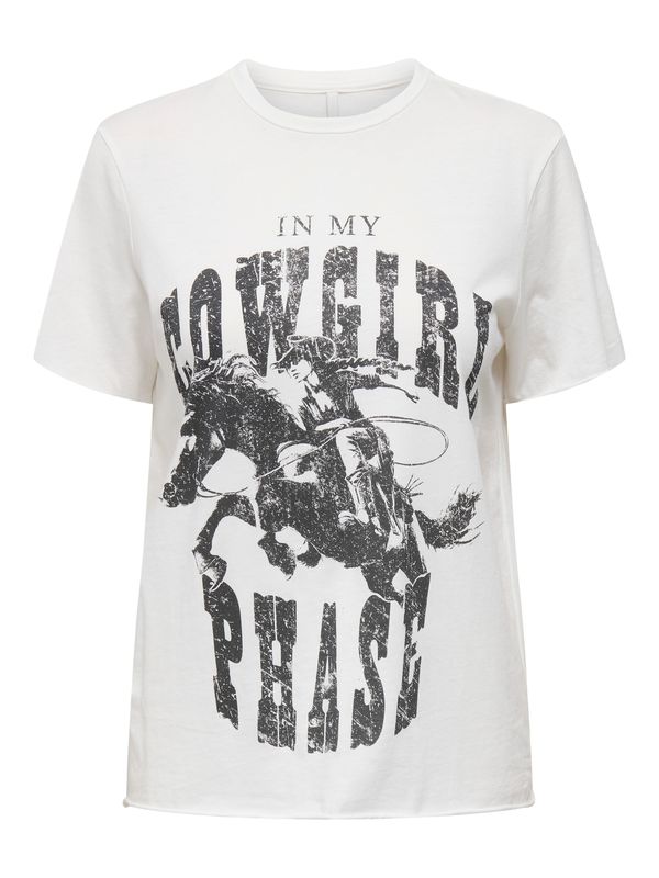 ONLY ONLY Majica 'ONLLUCY'  antracit siva / bijela