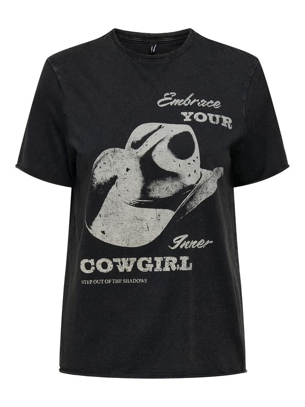 ONLY ONLY Majica 'ONLLUCY'  crna / prljavo bijela