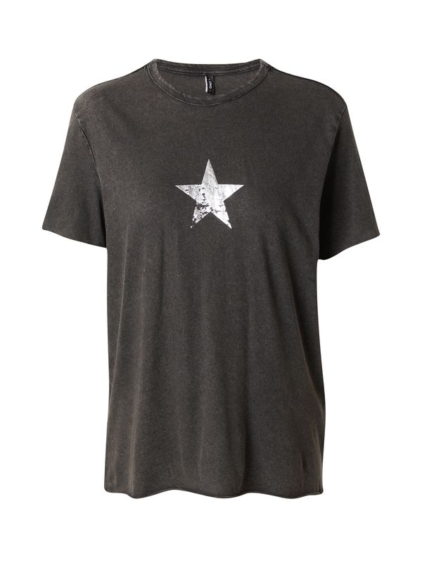 ONLY ONLY Majica 'ONLLUCY'  crna / srebro