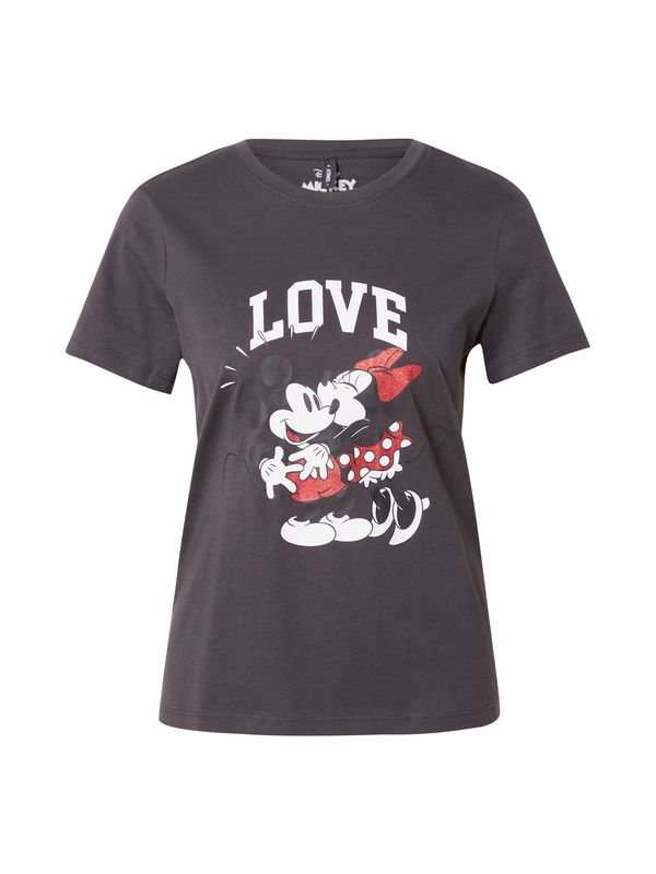 ONLY ONLY Majica 'ONLMICKEY'  bazalt siva / crvena / bijela