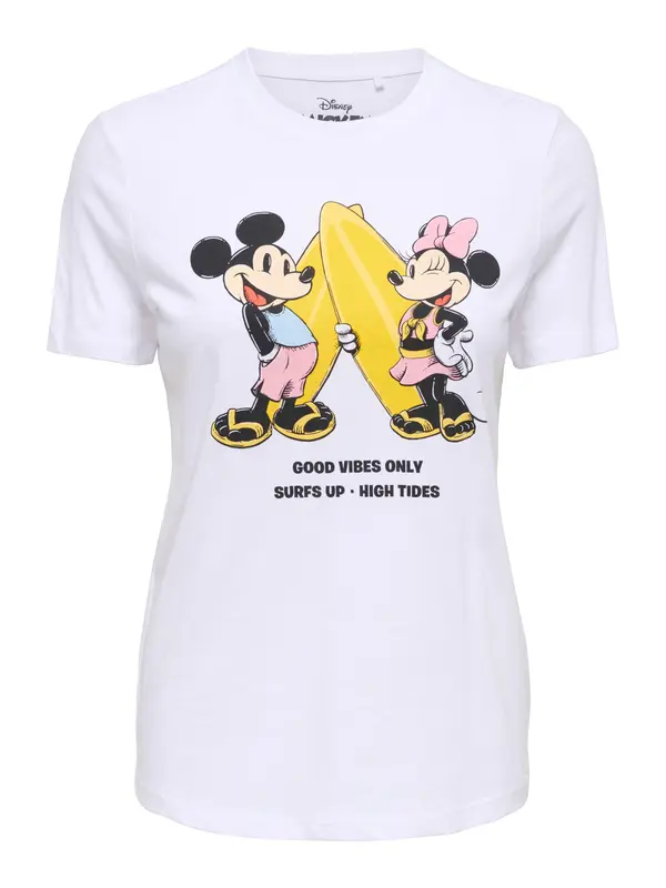 ONLY ONLY Majica 'ONLMICKEY MINNIE'  žuta / roza / crna / bijela