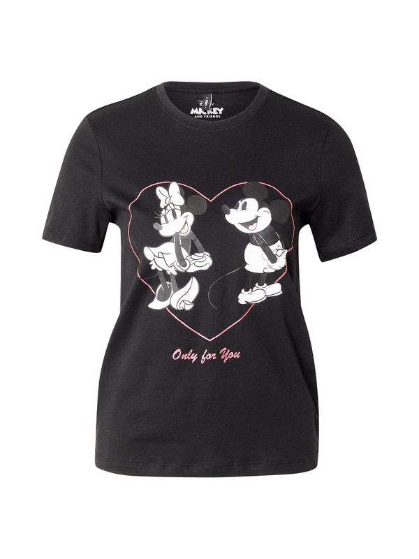 ONLY ONLY Majica 'ONLMICKEY'  svijetlocrvena / crna / bijela