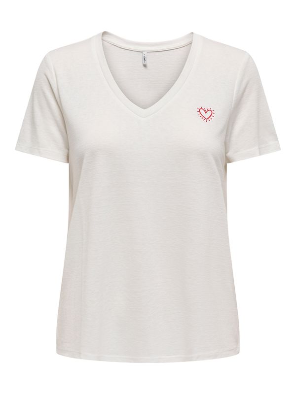 ONLY ONLY Majica 'ONLNEW BELLE'  roza / bijela