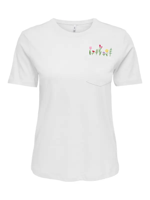 ONLY ONLY Majica 'ONLPOLLY'  žuta / zelena / roza / prljavo bijela