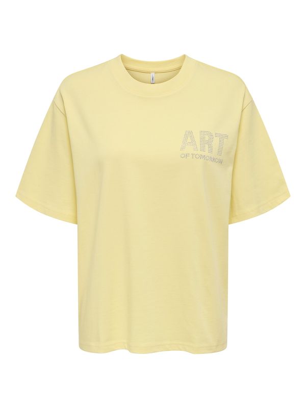 ONLY ONLY Majica 'ONLRIRI'  svijetložuta / srebro