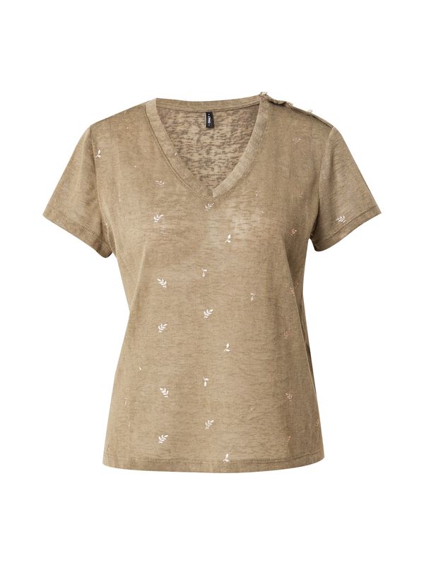 ONLY ONLY Majica 'ONLSTEPHI'  kaki / bijela