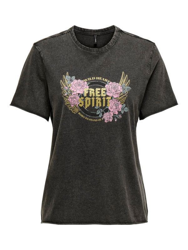 ONLY ONLY Majica  zelena / svijetlozelena / svijetloroza / crna