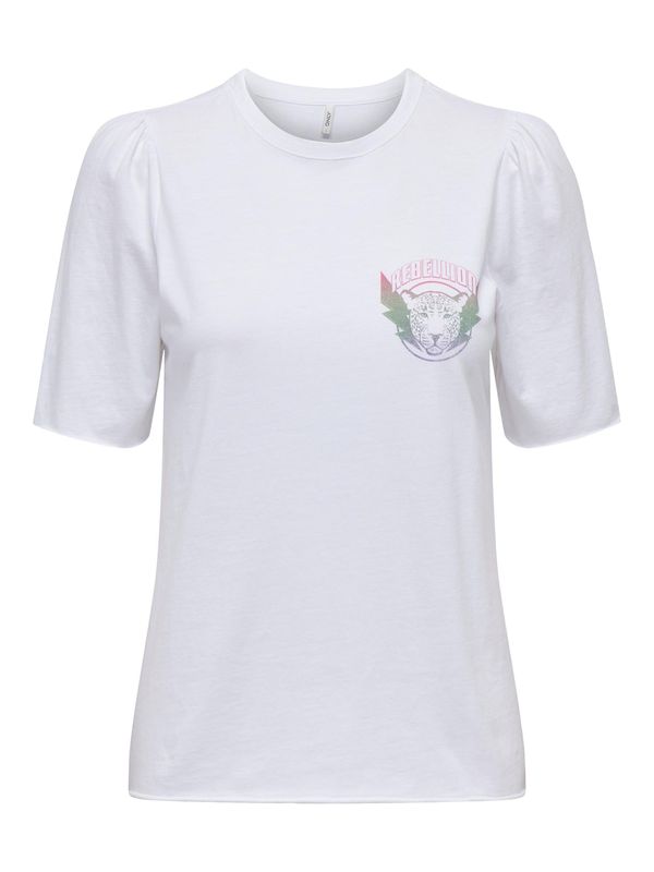 ONLY ONLY Majica  zelena / tamno ljubičasta / roza / bijela