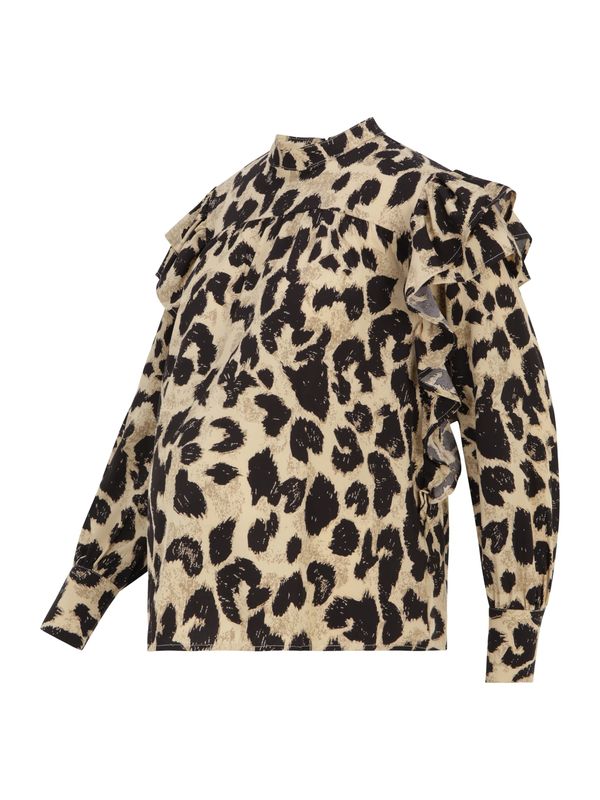 Only Maternity Only Maternity Bluza 'AUDREY'  svijetlobež / tamno bež / crna