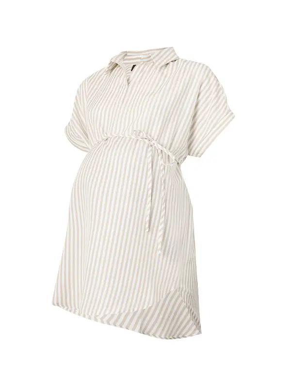 Only Maternity Only Maternity Bluza 'OLMKALANI'  bež / bijela