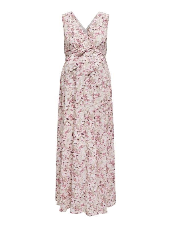 Only Maternity Only Maternity Haljina 'OLMSofie'  sivkasto bež / tamno bež / pastelno crvena