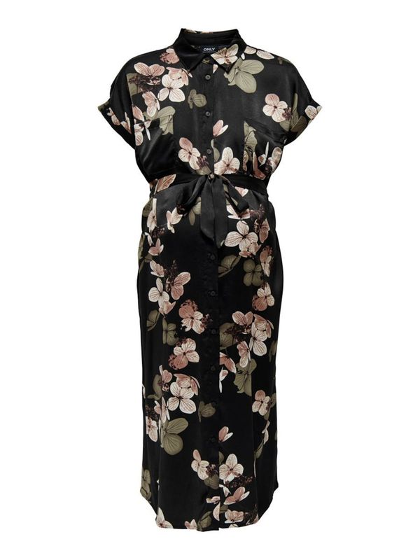 Only Maternity Only Maternity Košulja haljina  kaki / prljavo roza / crna