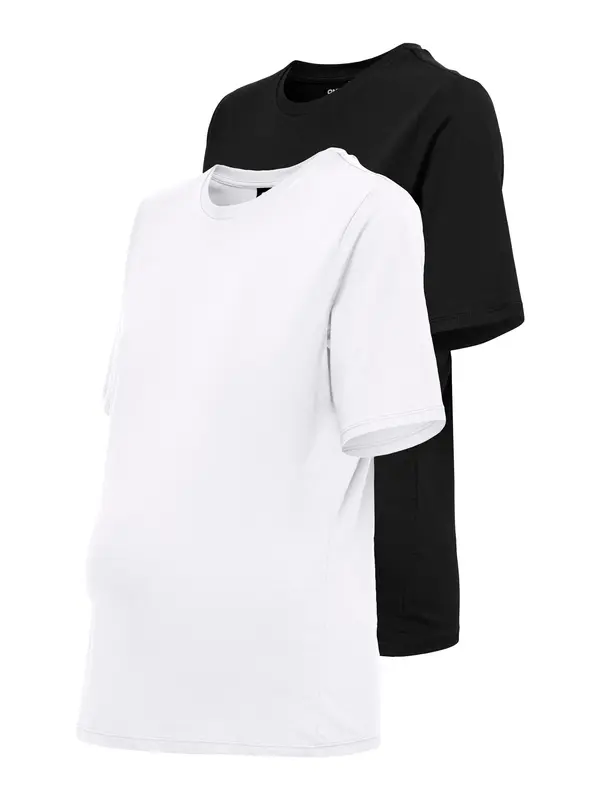 Only Maternity Only Maternity Majica  crna / bijela