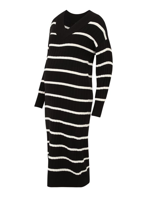 Only Maternity Only Maternity Pletena haljina 'OLMNEW TESSA'  crna / bijela